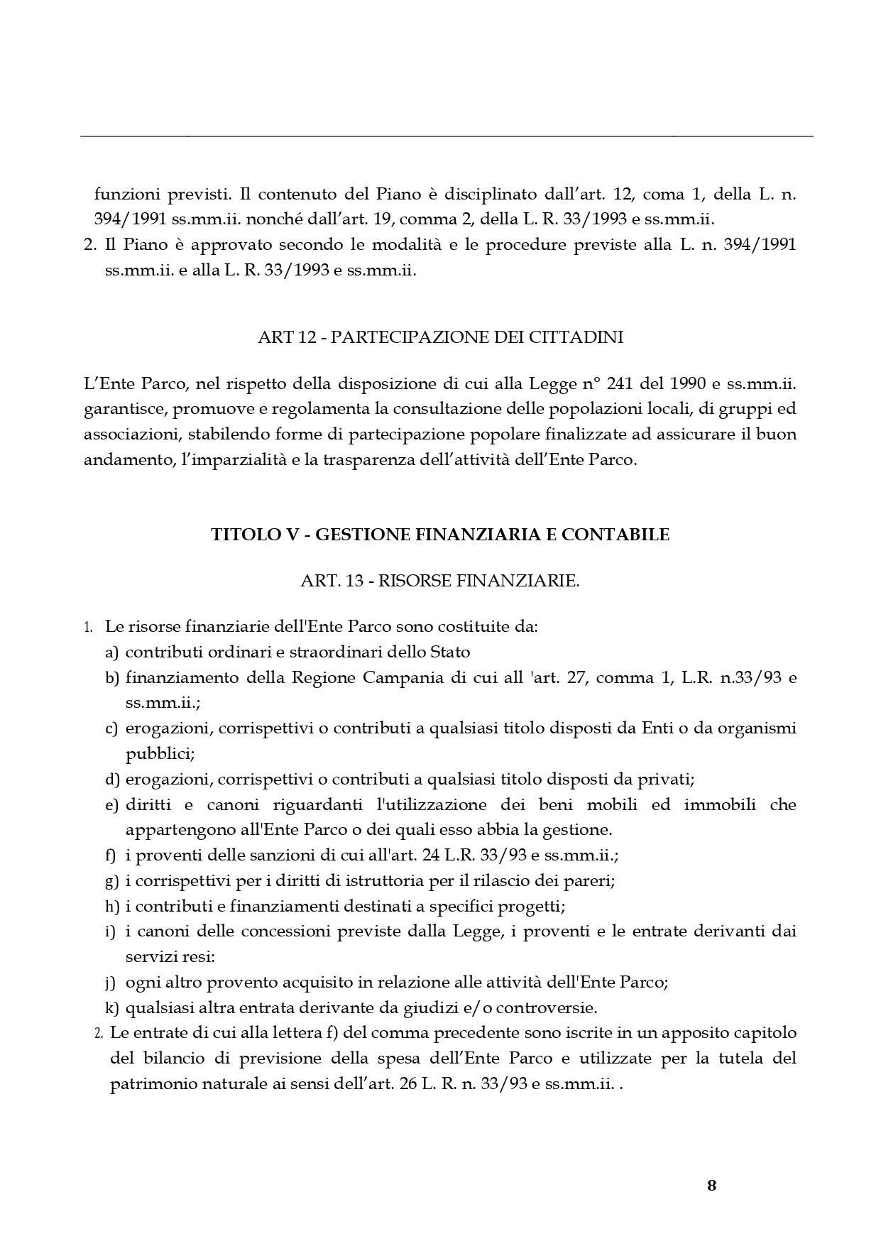 Statuto 8